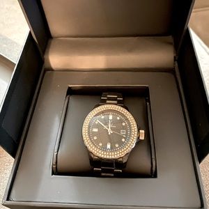 Black and Crystal Toy watch - like new